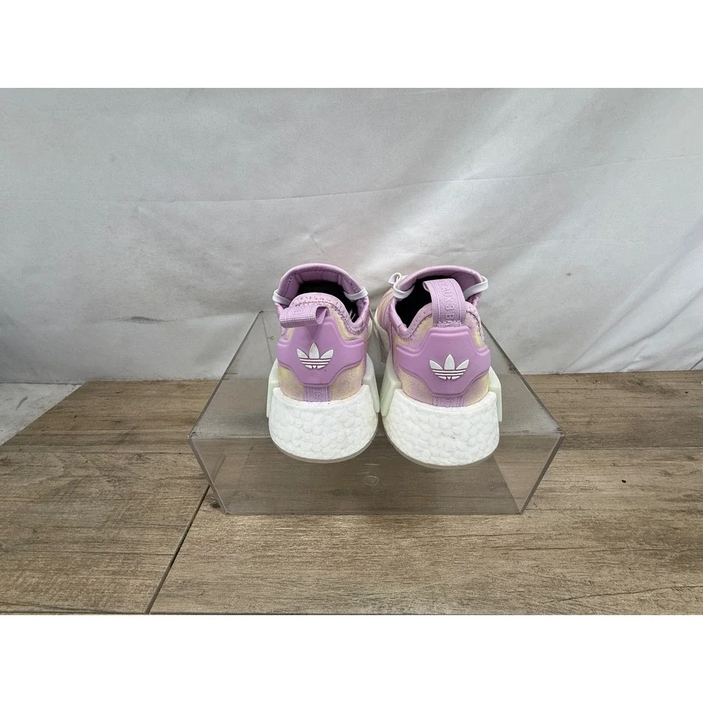 Adidas NMD_R1 J Kids Bliss Lilac Beam Yellow Tie Dye Sneakers HQ6184 Size 3.5Y